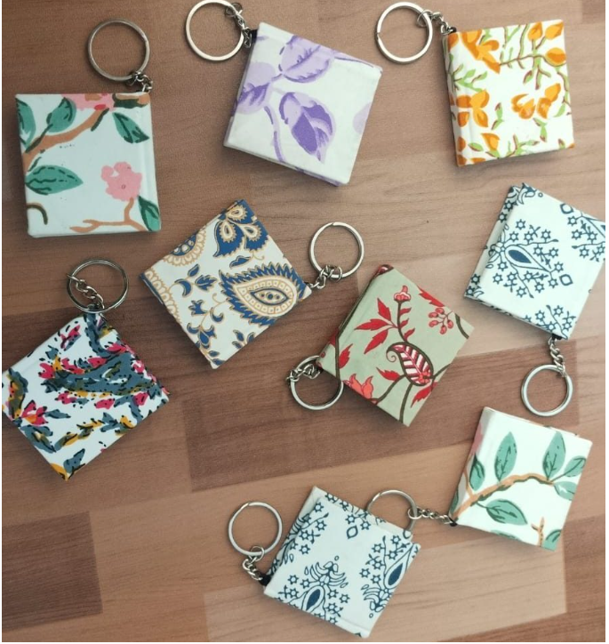 Mini Pocket Diary Keychain- set of 4