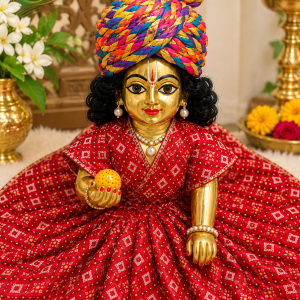 Bandhani Print Poshak With Turban