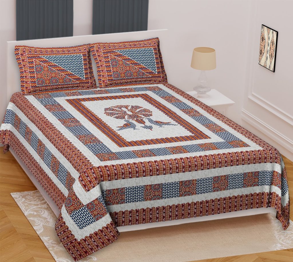 Vrihyara Cotton Animal Print Bedsheet
